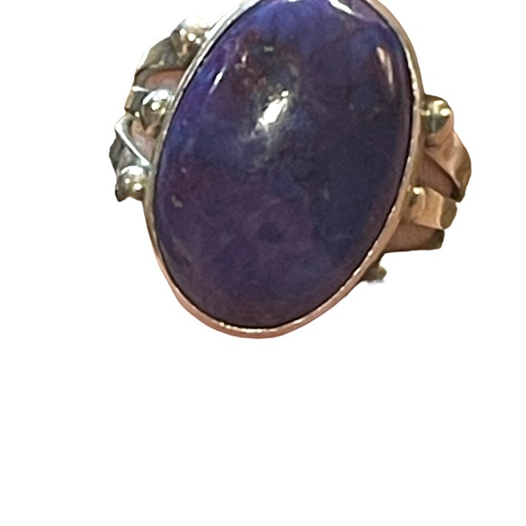 Sterling silver RB 925 Running Bear Southwestern Native American Sugalite ring - Picture 9 of 11